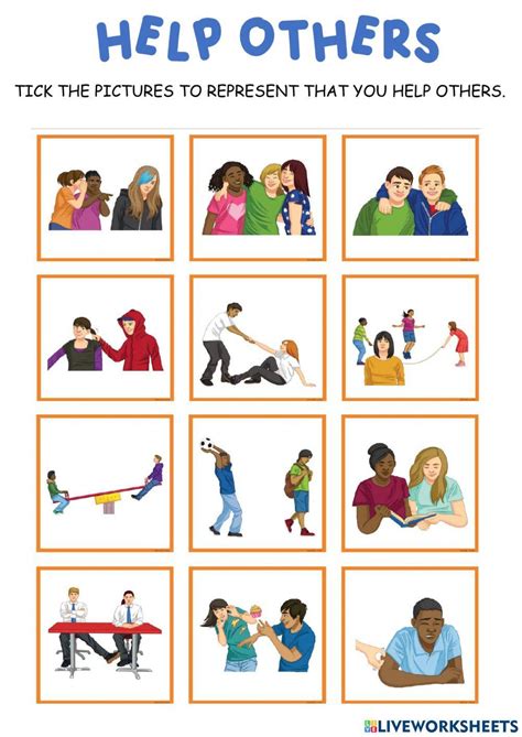 helping others activity sheets|Helping Others Worksheet (PDF) .